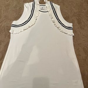 Cabi Topspin ruffle tank